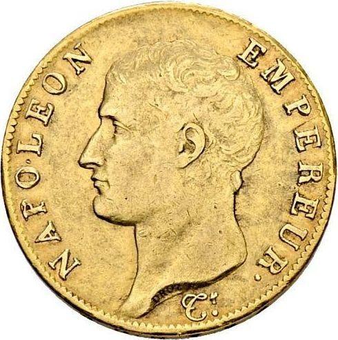 Obverse 40 Francs 1806 W "Type 1806-1807" Lille - France, Napoleon I