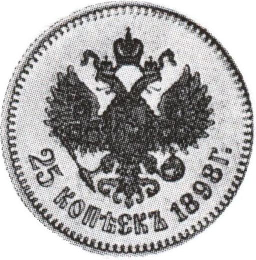 Reverso 25 kopeks 1898 - valor de la moneda de plata - Rusia, Nicolás II