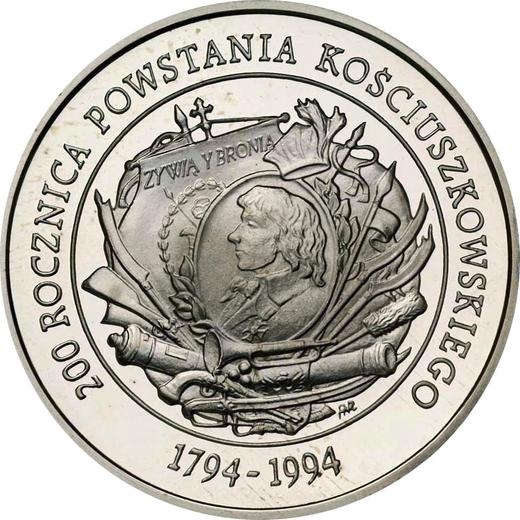 Reverso 200000 eslotis 1994 MW ANR "200 aniversario de la insurrección de Kościuszko" - valor de la moneda de plata - Polonia, República moderna