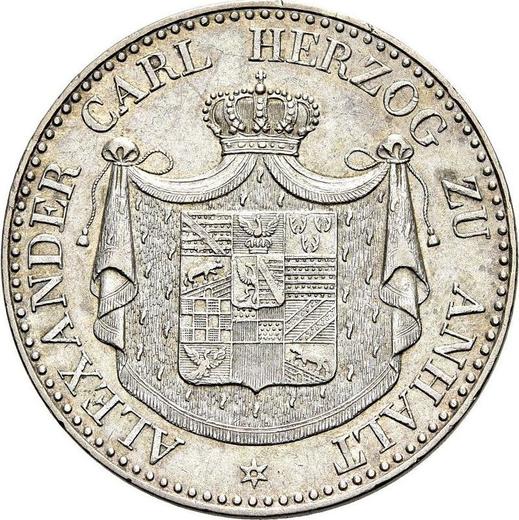 Аверс монеты - Талер 1834 года - цена серебряной монеты - Ангальт-Бернбург, Александр Карл
