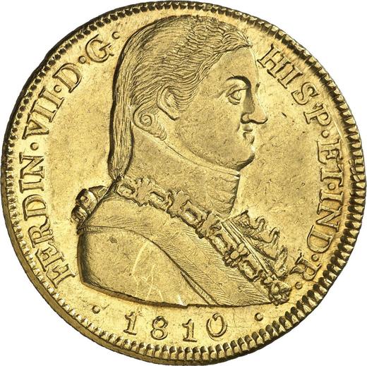 Awers monety - 8 escudo 1810 So FJ - cena złotej monety - Chile, Ferdynand VI