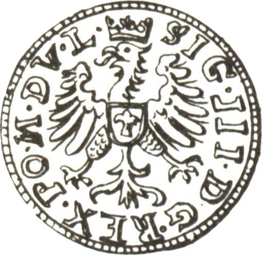Аверс монеты - 1 грош 1600 года "Литва" - цена серебряной монеты - Польша, Сигизмунд III Ваза