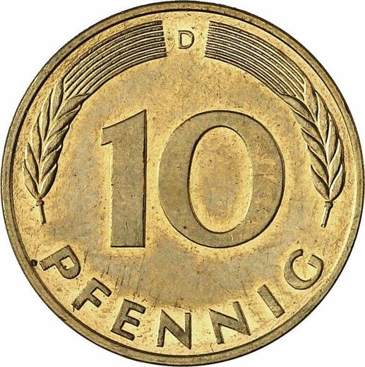 Аверс монеты - 10 пфеннигов 1993 года D - цена  монеты - Германия, ФРГ