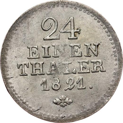 Reverso 1/24 tálero 1821 - valor de la moneda de plata - Hesse-Cassel, Guillermo I de Hesse-Kassel 