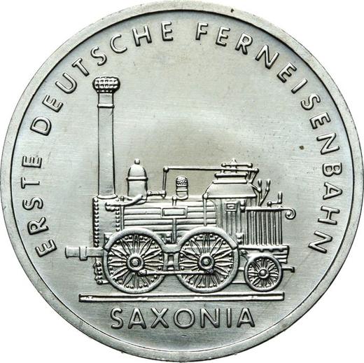 Anverso 5 marcos 1988 A "Locomotora de vapor - Sajonia" - valor de la moneda  - Alemania, República Democrática Alemana (RDA)
