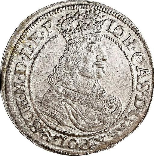 Аверс монеты - Орт (18 грошей) 1662 года NH "Эльблонг" - цена серебряной монеты - Польша, Ян II Казимир