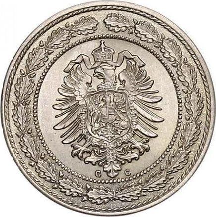 Rewers monety - 20 fenigów 1887 G "Typ 1887-1888" - cena  monety - Niemcy, Cesarstwo Niemieckie
