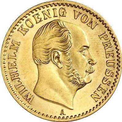 Аверс монеты - 1/2 кроны 1868 года A - цена золотой монеты - Пруссия, Вильгельм I