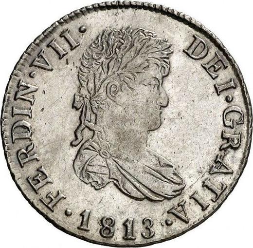 Аверс монеты - 2 реала 1813 года C SF "Тип 1810-1833" - цена серебряной монеты - Испания, Фердинанд VII