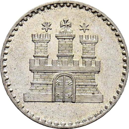 Аверс монеты - Сехслинг (6 пфеннигов) 1855 года A - цена  монеты - Гамбург, Вольный город