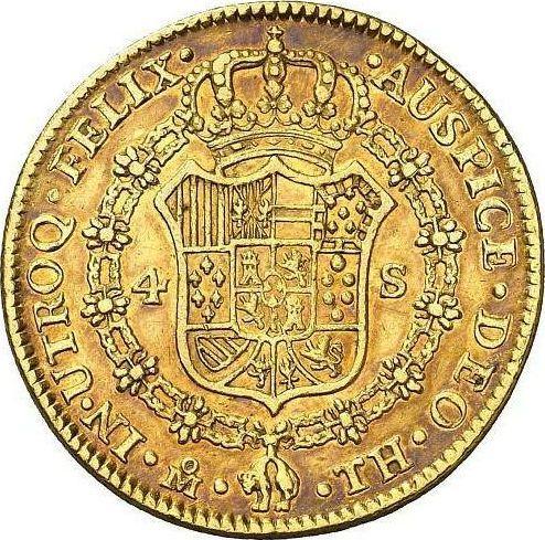 Rewers monety - 4 escudo 1806 Mo TH - cena złotej monety - Meksyk, Karol IV