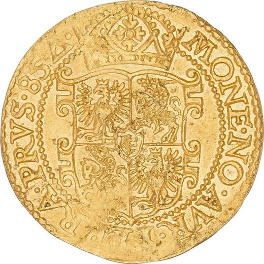 Rewers monety - Dukat 1585 "Malbork" - cena złotej monety - Polska, Stefan Batory