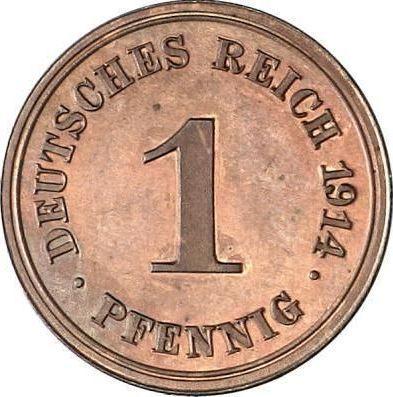 Awers monety - 1 fenig 1914 E "Typ 1890-1916" - cena  monety - Niemcy, Cesarstwo Niemieckie