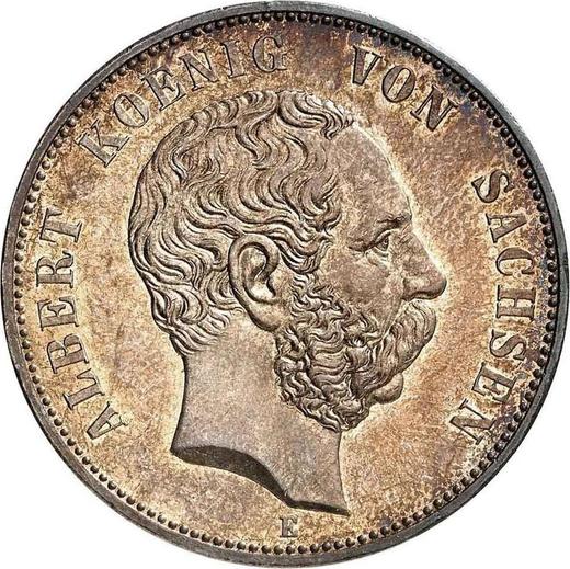 Аверс монеты - 5 марок 1900 года E "Саксония" - цена серебряной монеты - Германия, Германская Империя