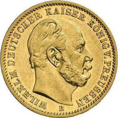 Аверс монеты - 20 марок 1875 года B "Пруссия" - цена золотой монеты - Германия, Германская Империя
