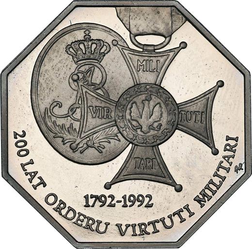 Reverso 50000 eslotis 1992 MW ANR "200 años de la Orden Virtuti Militari" - valor de la moneda  - Polonia, República moderna
