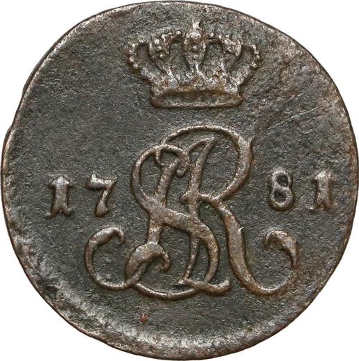 Anverso Medio grosz 1781 EB - valor de la moneda  - Polonia, Estanislao II Poniatowski