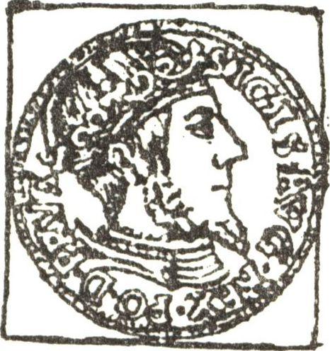 Anverso Trojak (3 groszy) 1558 "Gdańsk" Klippe - valor de la moneda de plata - Polonia, Segismundo II Augusto