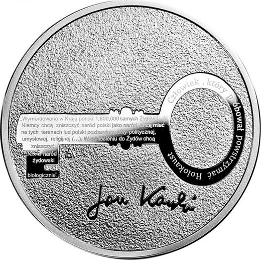 Reverso 10 eslotis 2014 MW "100 aniversario de Jan Karski" - valor de la moneda de plata - Polonia, República moderna