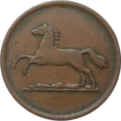 Аверс монеты - 2 пфеннига 1852 года B - цена  монеты - Брауншвейг-Вольфенбюттель, Вильгельм