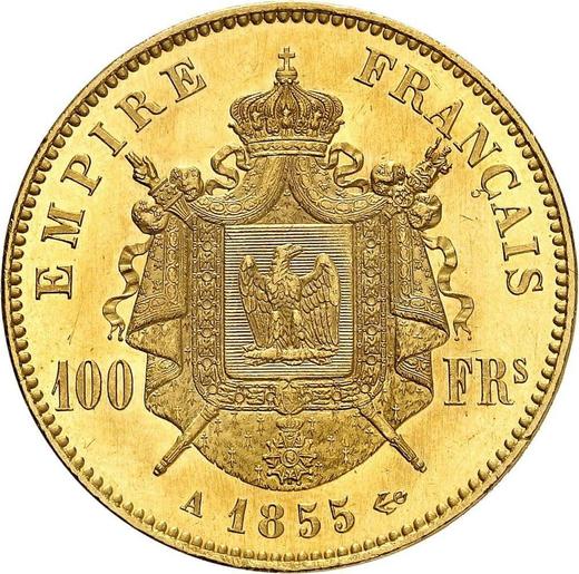 Reverse 100 Francs 1855 A "Type 1855-1860" Paris - France, Napoleon III
