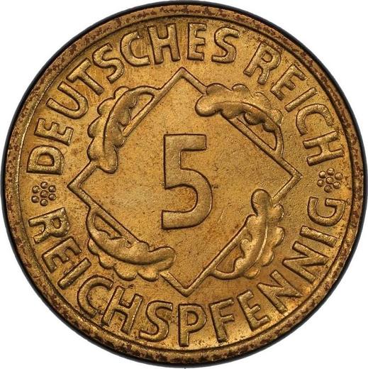 Awers monety - 5 reichspfennig 1936 F - cena  monety - Niemcy, Republika Weimarska