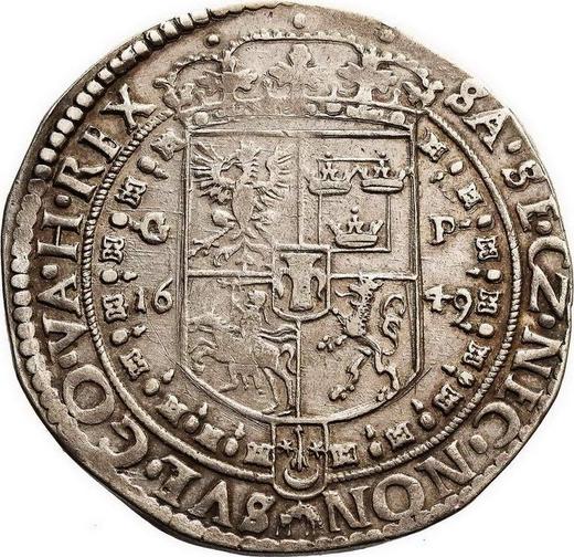 Реверс монеты - Талер 1649 года GP "Тип 1649-1650" - цена серебряной монеты - Польша, Ян II Казимир
