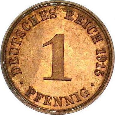 Anverso 1 Pfennig 1915 A "Tipo 1890-1916" - valor de la moneda  - Alemania, Imperio alemán