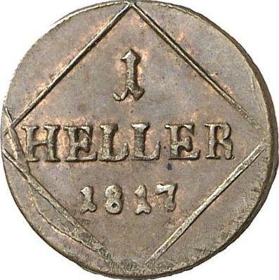 Rewers monety - 1 halerz 1817 - cena  monety - Bawaria, Maksymilian I
