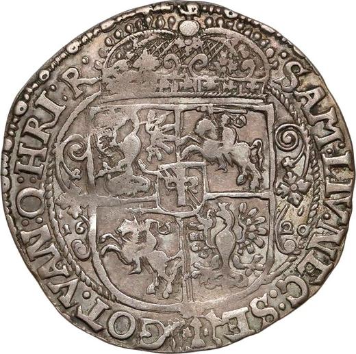 Reverso Ort (18 groszy) 1620 Flores a los lados del escudo - valor de la moneda de plata - Polonia, Segismundo III