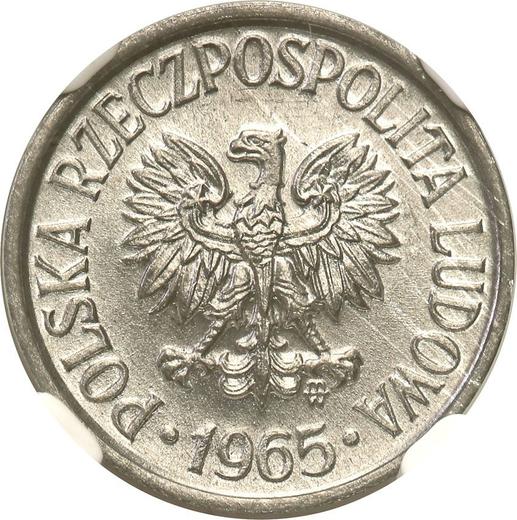 Obverse 5 Groszy 1965 MW -  Coin Value - Poland, Peoples Republic