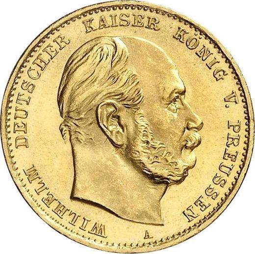 Аверс монеты - 10 марок 1874 года A "Пруссия" - цена золотой монеты - Германия, Германская Империя