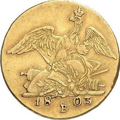 Rewers monety - Friedrichs d'or 1803 B - cena złotej monety - Prusy, Fryderyk Wilhelm III