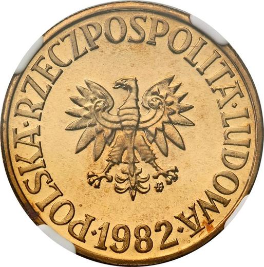 Anverso 5 eslotis 1982 MW - valor de la moneda  - Polonia, República Popular