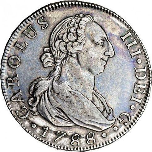 Obverse 8 Reales 1788 M M - Spain, Charles III
