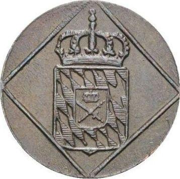 Anverso Heller 1834 - valor de la moneda  - Baviera, Luis I