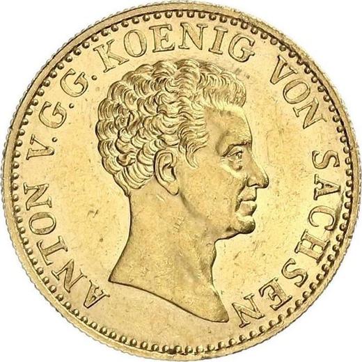 Awers monety - Dukat 1828 S - cena złotej monety - Saksonia-Albertyna, Antoni