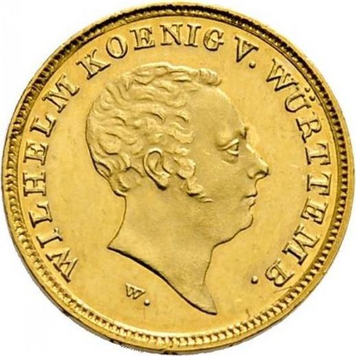 Аверс монеты - 5 гульденов 1824 года W - цена золотой монеты - Вюртемберг, Вильгельм I