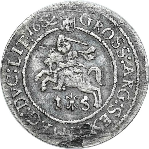 Reverso Szostak (6 groszy) 1652 "Lituania" - valor de la moneda de plata - Polonia, Juan II Casimiro
