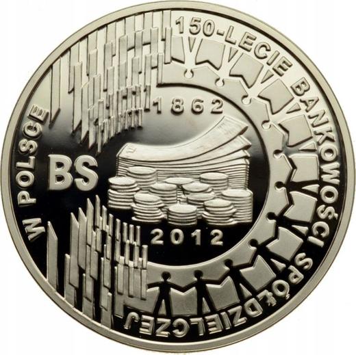 Реверс монеты - 10 злотых 2012 года MW KK "150 лет банковскому сотрудничеству Польши" - цена серебряной монеты - Польша, III Республика после деноминации