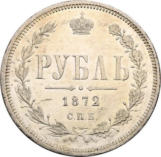 Reverso 1 rublo 1872 СПБ НІ - valor de la moneda de plata - Rusia, Alejandro II