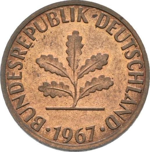 Reverse 2 Pfennig 1967 G "Type 1967-2001" -  Coin Value - Germany, FRG