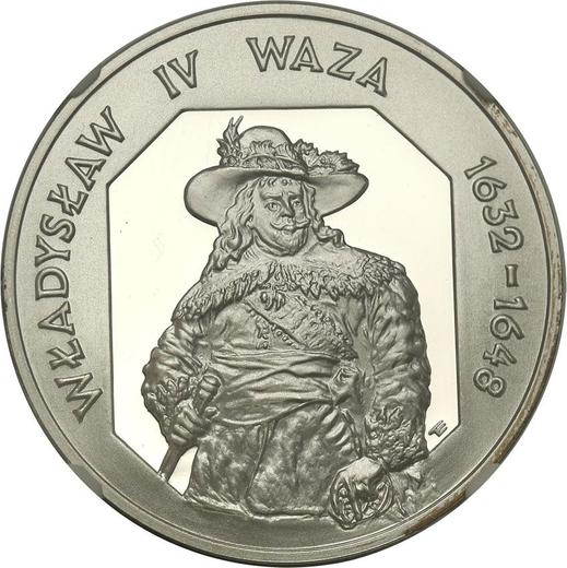 Reverso 10 eslotis 1999 MW ET "Vladislao IV Vasa" Retrato de medio cuerpo - valor de la moneda de plata - Polonia, República moderna
