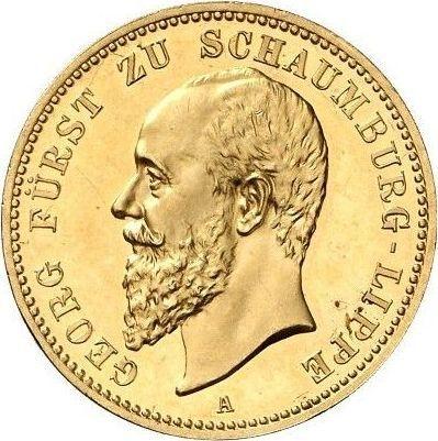Awers monety - 20 marek 1904 A "Schaumburg-Lippe" - cena złotej monety - Niemcy, Cesarstwo Niemieckie