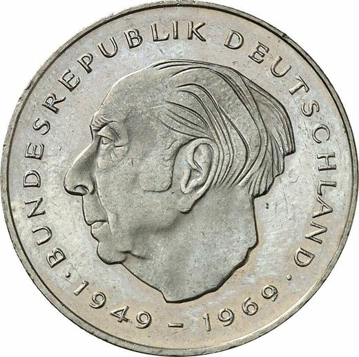 Anverso 2 marcos 1984 J "Theodor Heuss" - valor de la moneda  - Alemania, RFA