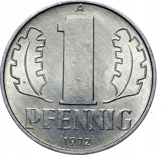 Anverso 1 Pfennig 1972 A - valor de la moneda  - Alemania, República Democrática Alemana (RDA)