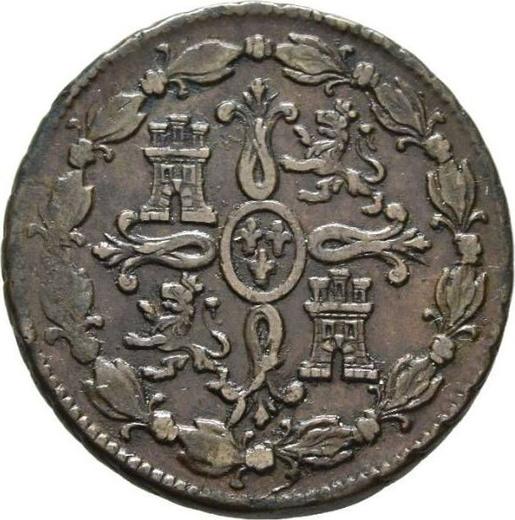Rewers monety - 8 maravedis 1791 - cena  monety - Hiszpania, Karol IV