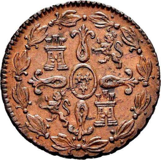 Reverso 4 maravedíes 1824 "Tipo 1816-1833" - valor de la moneda  - España, Fernando VII