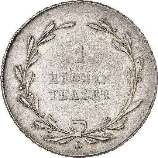 Reverso Tálero 1819 D - valor de la moneda de plata - Baden, Luis I