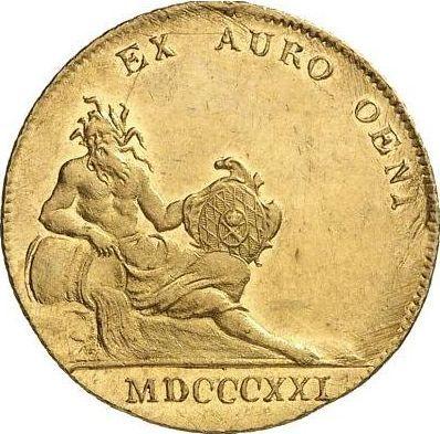 Реверс монеты - Дукат 1821 года - цена золотой монеты - Бавария, Максимилиан I